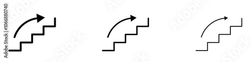 Next steps icon in stroke line.