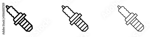 Spark plug icon in stroke line.