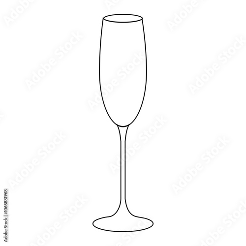 Glasses of champagne with bottle vector icon