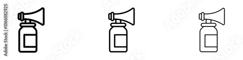 Air horn icon in stroke line.