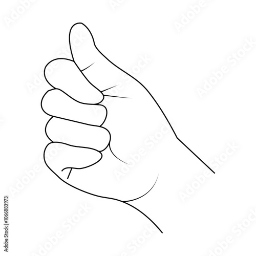 hand clenched into a fist vector icon