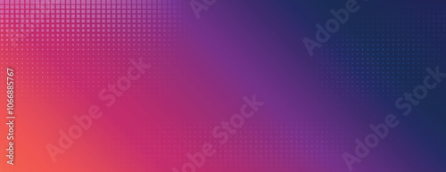Gradient background with vibrant pink and blue gradient. Dotted texture background, creating a dynamic and colorful background. Minimal halftone texture, halftone dotted background vector