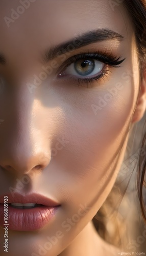 close up portrait of woman