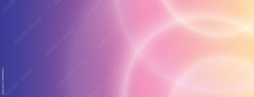 Obraz premium Gradient background with smooth blend of purple and pink. The background features soft, circular patterns and a dotted texture. Abstract circular gradient background, halftone dotted texture vector