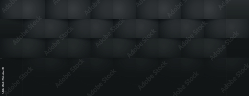 Dark gray background, background with a textured, gradient pattern. The background features a sleek, modern style. Gray color dominates. Modern 3D checkered pattern background vector