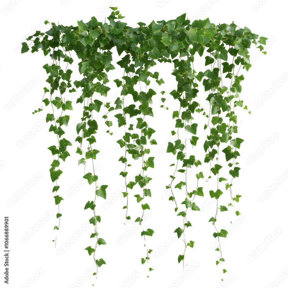 Vining green ivy cascading down from above Vining green ivy cascading down from above
