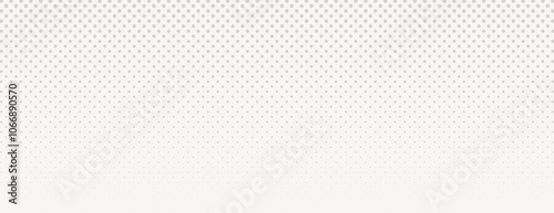 A white background with halftone dotted pattern, creating a textured background. The white background has a gradient effect with small dots. Minimal halftone texture gradient background vector