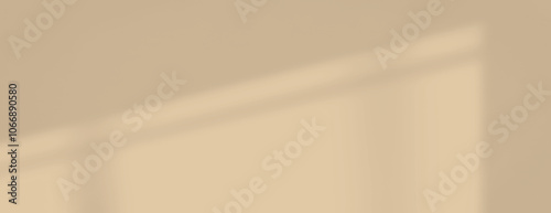 Beige shadow background with soft shadows, creating a smooth, minimalist background. The beige color adds warmth to the background. Minimal soft shadow background vector