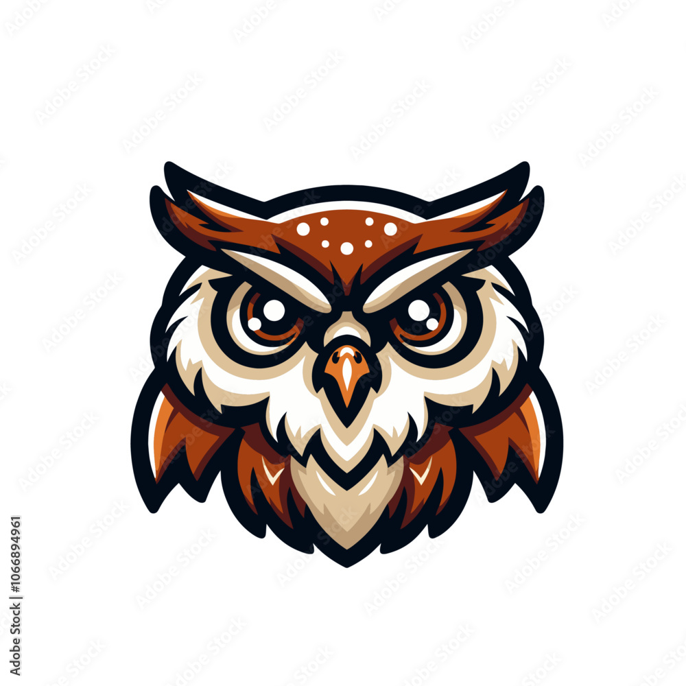 Fototapeta premium Owl mascot. Modern isolated vector illustration