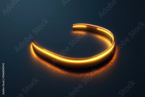 Realistic gold 3D Black Friday text on dark background with neon glow.