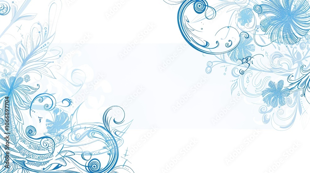 Light blue hand drawn border background presents a serene and artistic view. A charming display of soft color and creativity Light blue hand drawn border background presents a serene and artistic view. A charming display of soft color and creativity