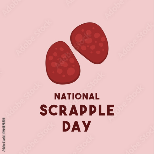 National Scrapple Day. Flat design vector. photo