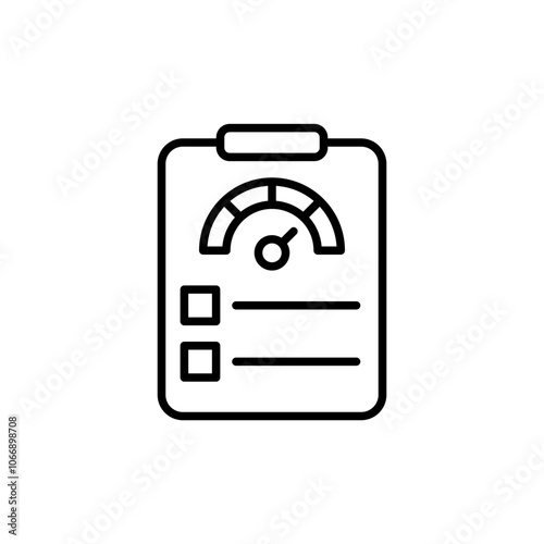 Key performance indicator outline icons, minimalist vector illustration ,simple transparent graphic element .Isolated on white background
