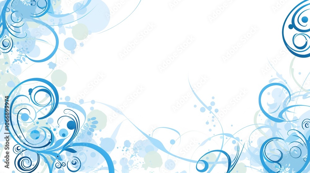 Light blue hand drawn border background presents a serene and artistic view. A charming display of soft color and creativity Light blue hand drawn border background presents a serene and artistic view. A charming display of soft color and creativity