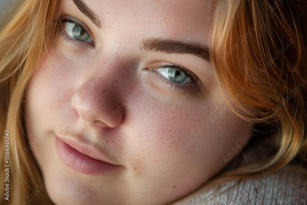 Close up photo of a smiling beautiful body positive woman ai generative Close up photo of a smiling beautiful body positive woman ai generative