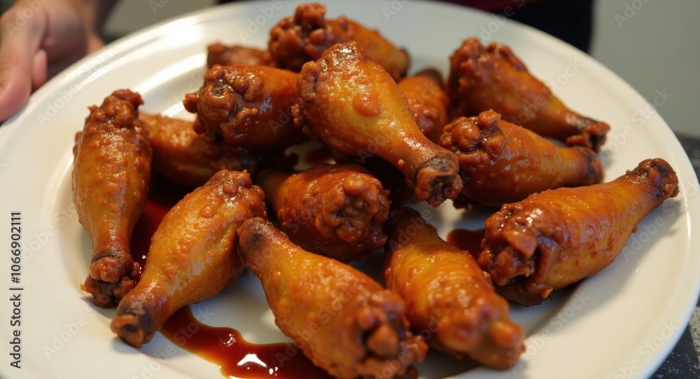 Delicious chicken wings on a plate Delicious chicken wings on a plate