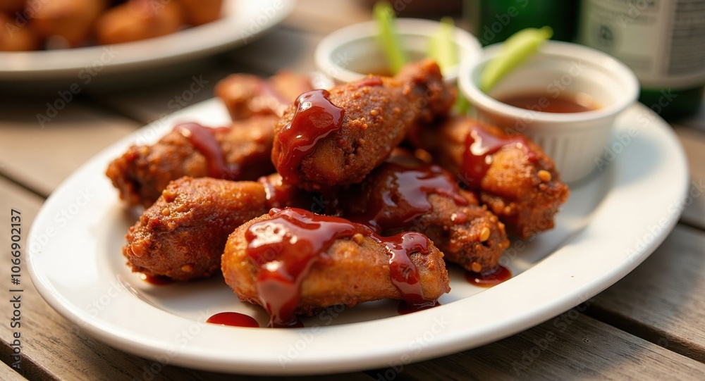 Delicious chicken wings with sauce Delicious chicken wings with sauce
