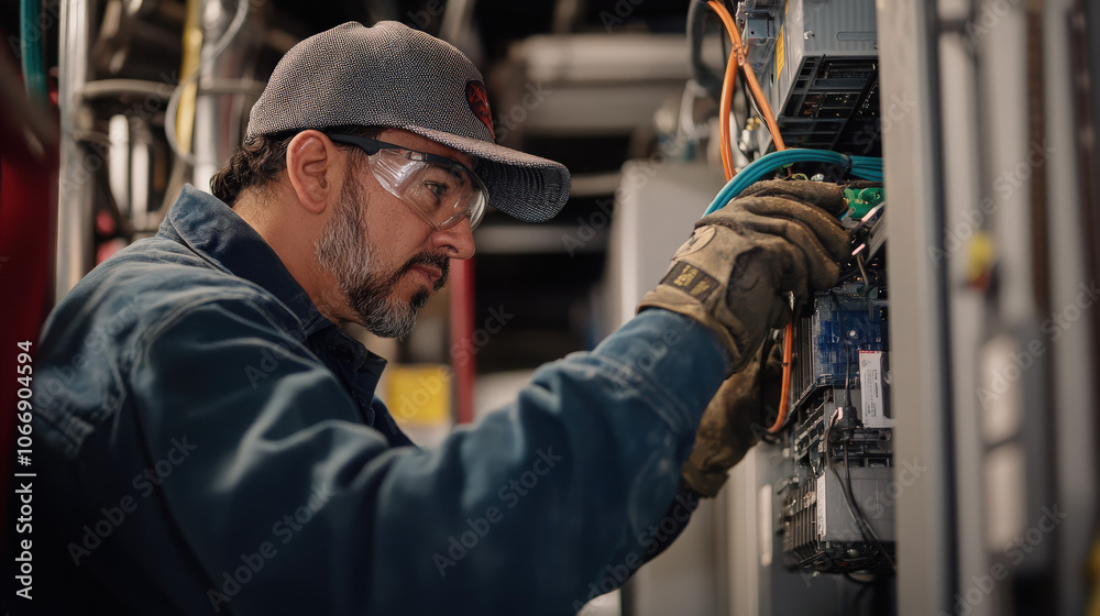 Engineers performing maintenance in HVAC system Engineers performing maintenance in HVAC system