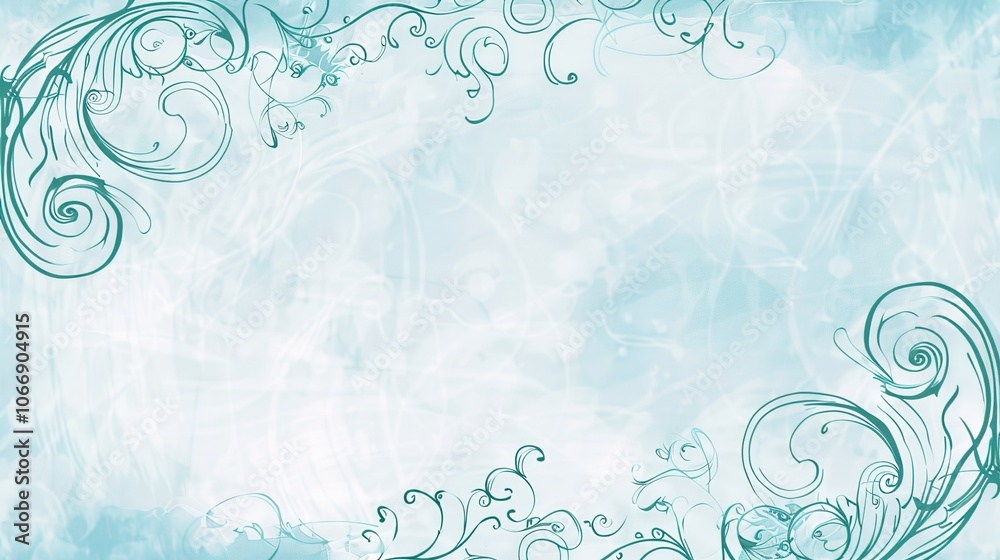 Light blue hand drawn border background presents a serene and artistic view. A charming display of soft color and creativity Light blue hand drawn border background presents a serene and artistic view. A charming display of soft color and creativity