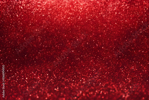 Red glitter texture with fine particles shining under bright light, Ai Generated