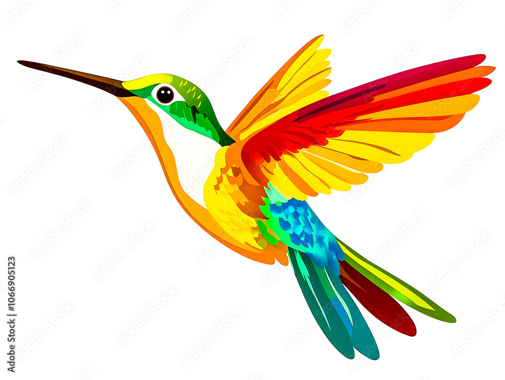 Fototapeta premium Colorful Hummingbird in Flight