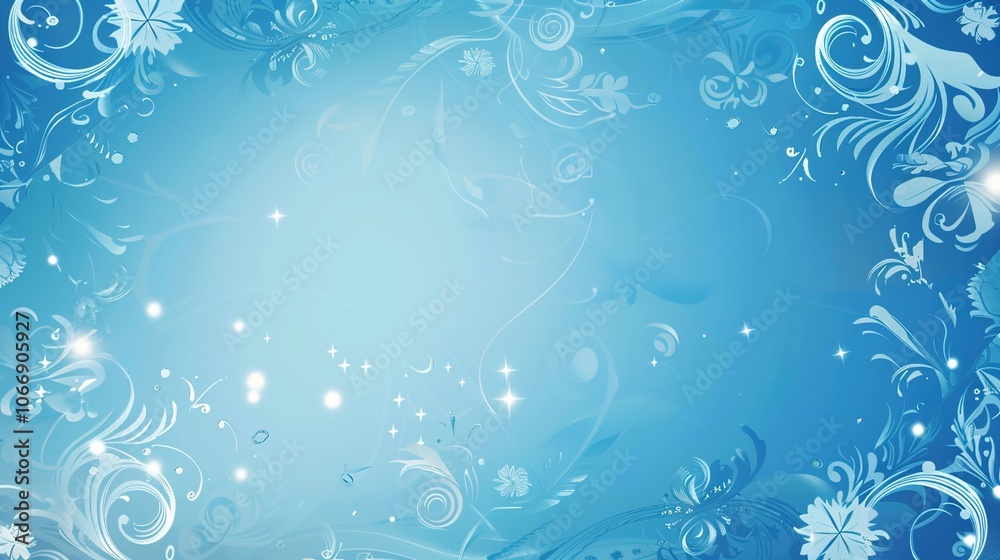 Light blue hand drawn border background presents a serene and artistic view. A charming display of soft color and creativity Light blue hand drawn border background presents a serene and artistic view. A charming display of soft color and creativity