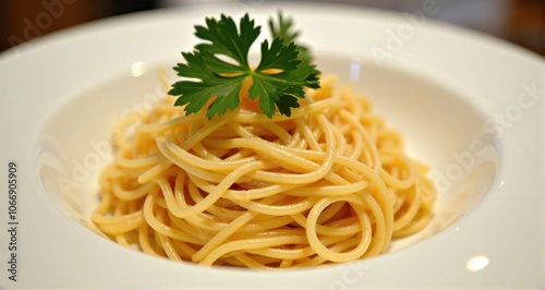 Delicious pasta with fresh herbs