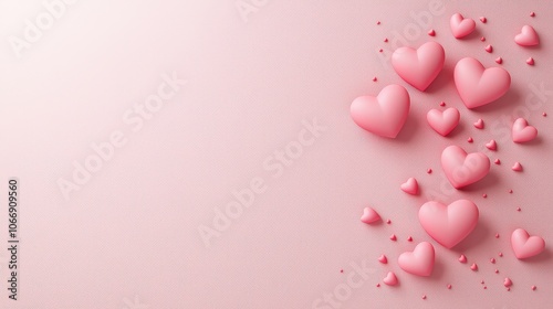 A textured pink background with heart motifs, adding a touch of charm and elegance, perfect for personal branding or creative projects.