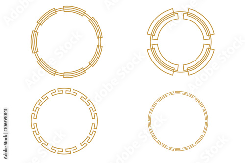 Chinese Oriental Border Frame Ornament For Lunar Festival Decoration