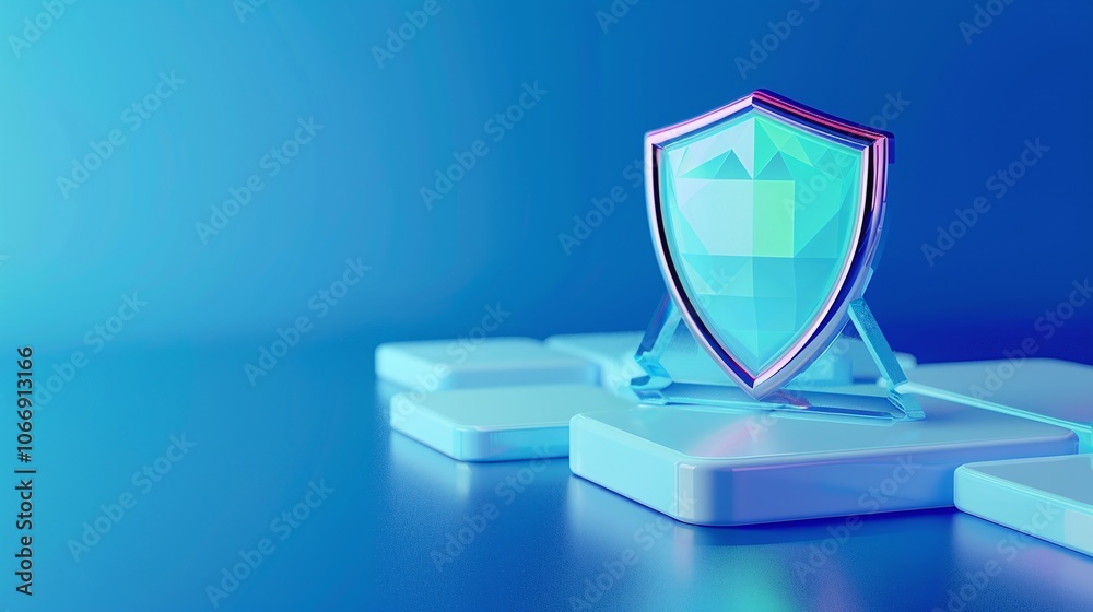 Modern Cyber Security Shield Concept Design