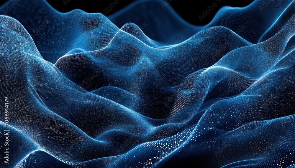 Fototapeta premium Abstract Blue Waves.