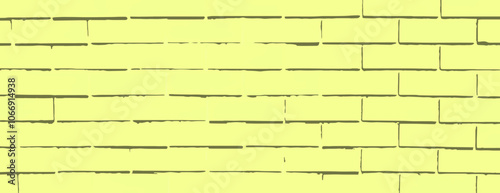 A yellow background with a brick pattern. The background is textured with a yellow color, creating a modern, urban background style. Brick texture background vector wallpaper