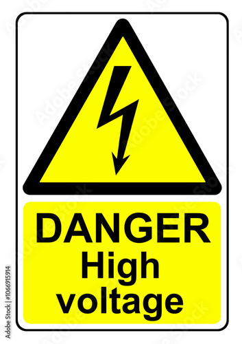 Danger high voltage sign photo