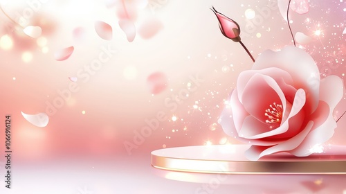 A dreamy pink rose background with a bokeh effect, suitable for romantic photography, wedding invitations, or love-themed designs.