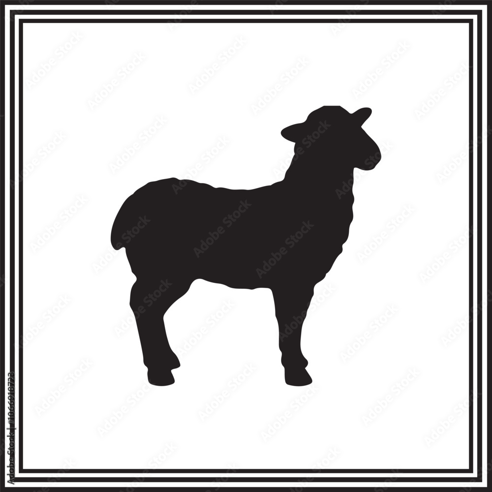 Goat baby vector illustration, goat farming. Goat baby vector illustration, goat farming.