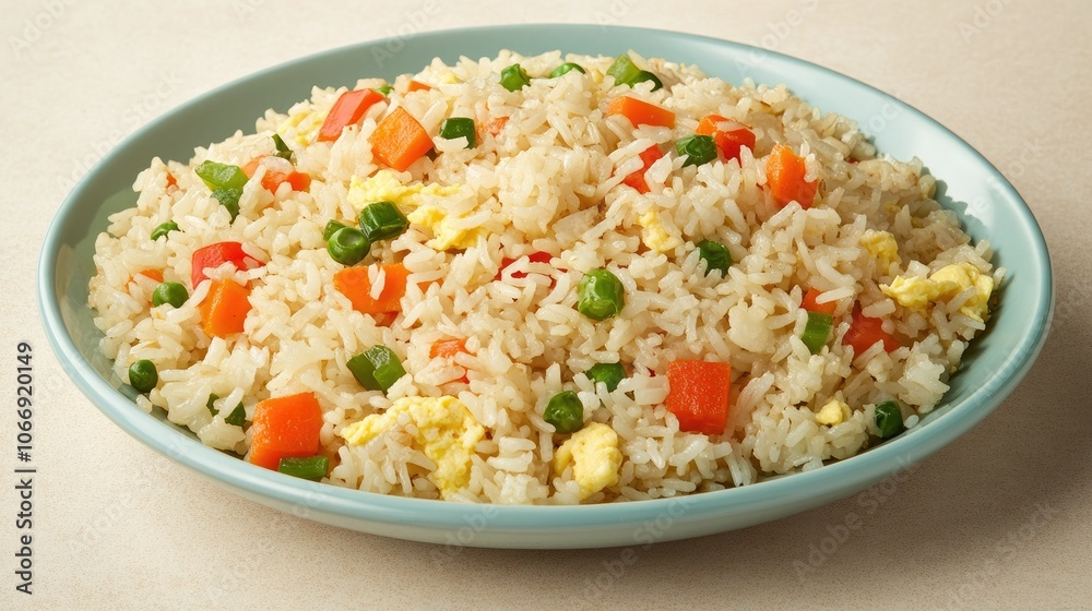 Delicious Vegetable Fried Rice in Bowl