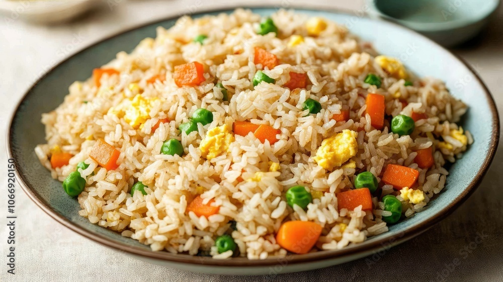 Delicious Fried Rice with Colorful Vegetables Delicious Fried Rice with Colorful Vegetables