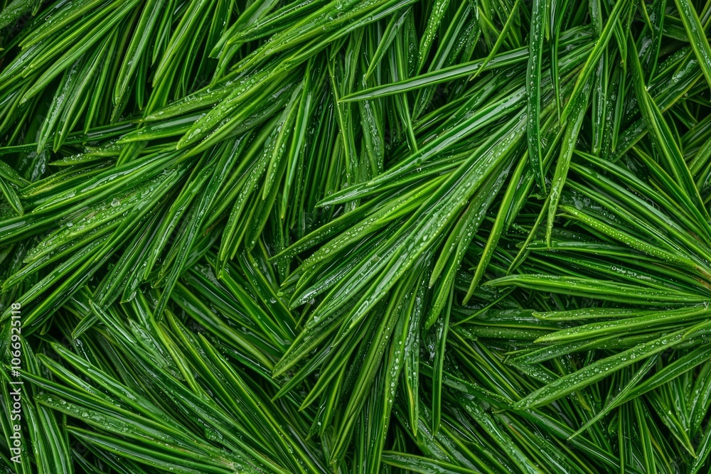 Fresh green pine needles in nature's vibrant detail, white isolate background. Fresh green pine needles in nature's vibrant detail, white isolate background.
