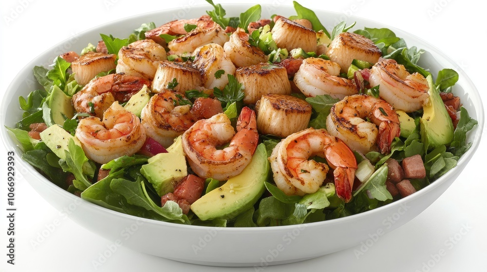 Fresh Shrimp Salad with Avocado and Greens Fresh Shrimp Salad with Avocado and Greens