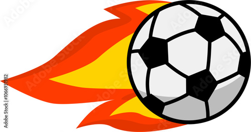 Flaming soccer Ball Illustration 