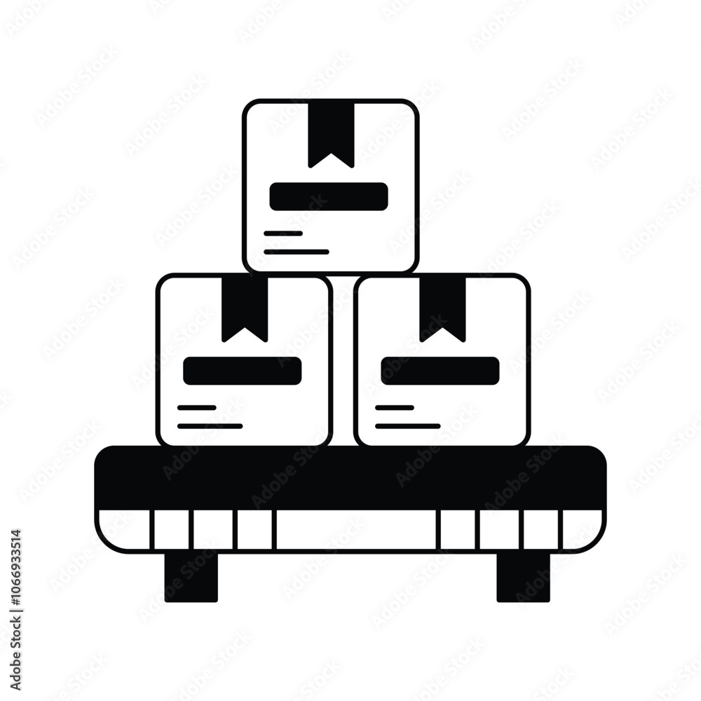 pallet glyph icon with white background vector stock illustration pallet glyph icon with white background vector stock illustration