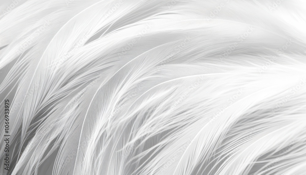 Soft white feathers create a chaotic yet serene background texture in delicate layers Soft white feathers create a chaotic yet serene background texture in delicate layers