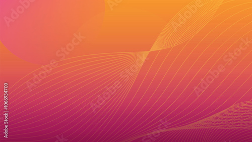 Abstract pink orange gradient desktop wallpaper vector. Gradient pink orange Digital technology background. Digital Abstract pink orange gradient dark desktop wallpaper background vector