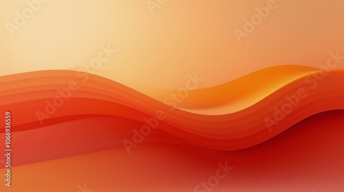 Warm Abstract Waves in Orange and Yellow Tones