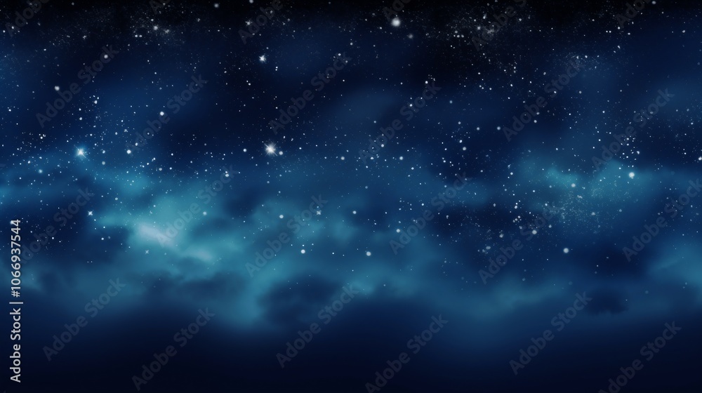 Fototapeta premium Night Sky with Stars and Cloudy Atmosphere