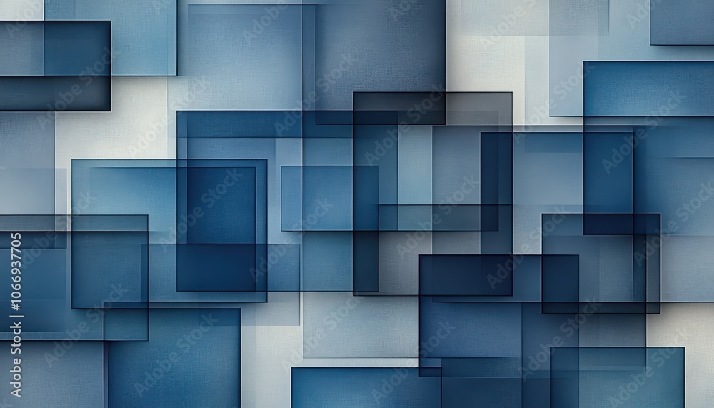 Abstract design of translucent blue and grey glossy squares in a modern tech style Abstract design of translucent blue and grey glossy squares in a modern tech style