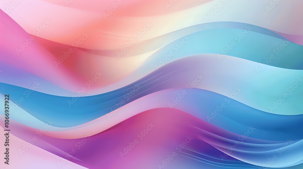 Fototapeta premium Soft Waves of Colorful Abstract Design