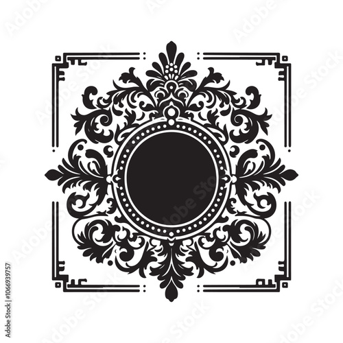 Luxury Ornament Frame Silhouettes – Vector Illustrations for Opulent Designs