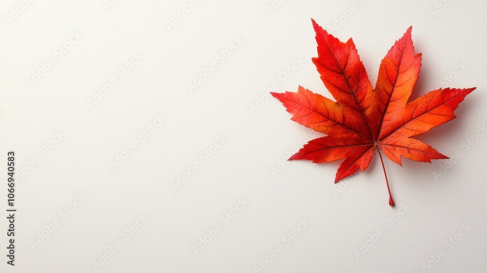 Vibrant red maple leaf against a white isolate background, perfect for seasonal themes and nature decor. Vibrant red maple leaf against a white isolate background, perfect for seasonal themes and nature decor.