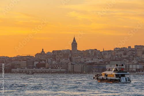 Sunset over the Galata Tower